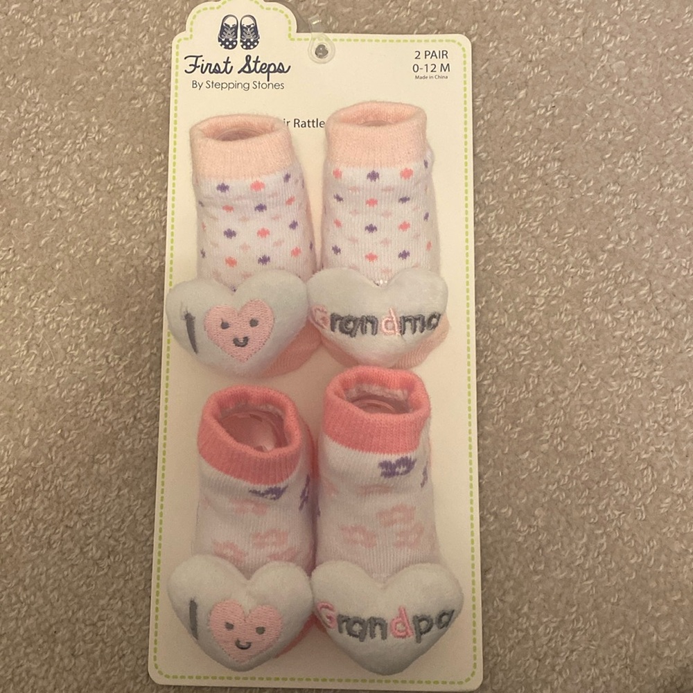 I 🤍 Grandma & Grandpa socks